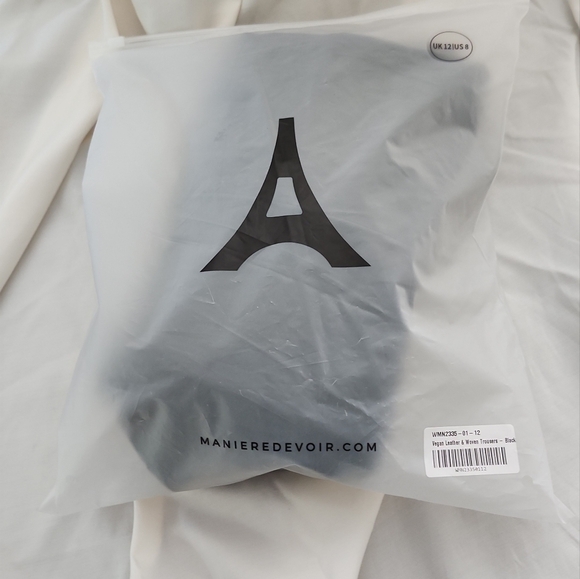 GORGEOUS Vegan Leather &Woven Trousers - Picture 9 of 16